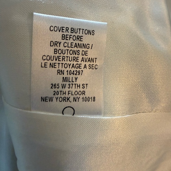 Milly Black and White Checkered Trench Coat - Picture 12 of 14